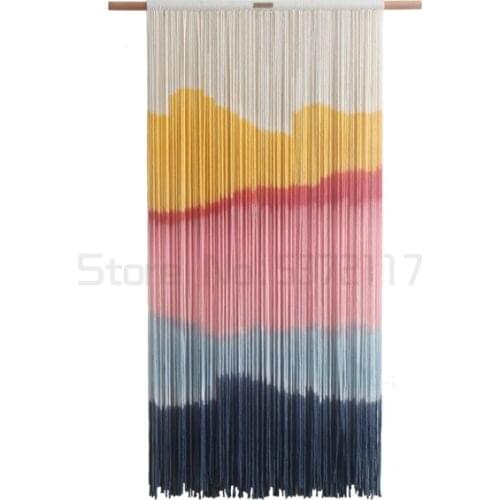 Bohemian hand woven tapestry Nordic vertical version tapestry porch hanging cloth hanging picture