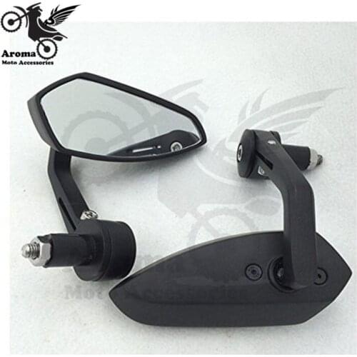 Black motorbike handlebar end mirrors universal motorcycle Side Mirrors kawasaki Mirrors Suzuki Accessories for Ducati honda hot