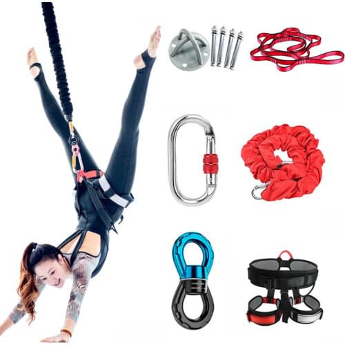 Bungee Dance Resistance Bands Fitness Aerial Yoga Cord Pilates Elastic Suspension Sling Anti-gravity Yoga Trainer Pull Rope