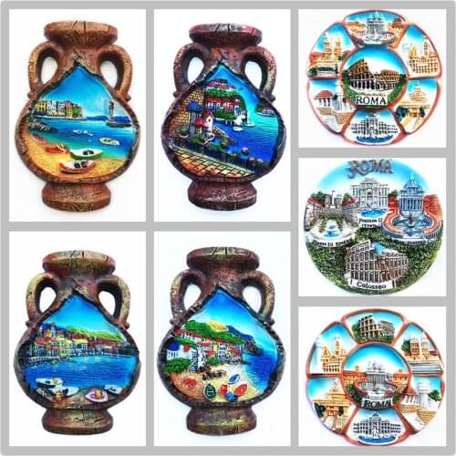 Italy 3D Fridge Magnets Tourism Souvenir Refrigerator Magnetic Sticker Collection Handicraft Gift