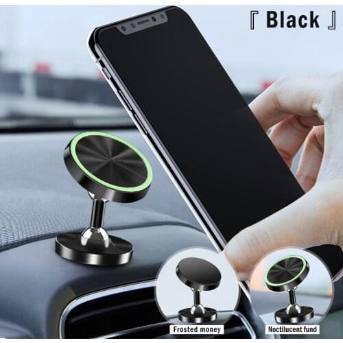 Noctilucent Metal Mobile Car Bracket Dual-ball 360 Degree Rotary Sucker Magnetic Absorption Vehicl