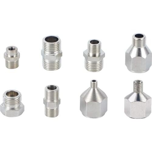 Hot SV-8 Pieces Airbrush Flexible Adapter Fitting Connector Set for Compressor and Airbrush Hose