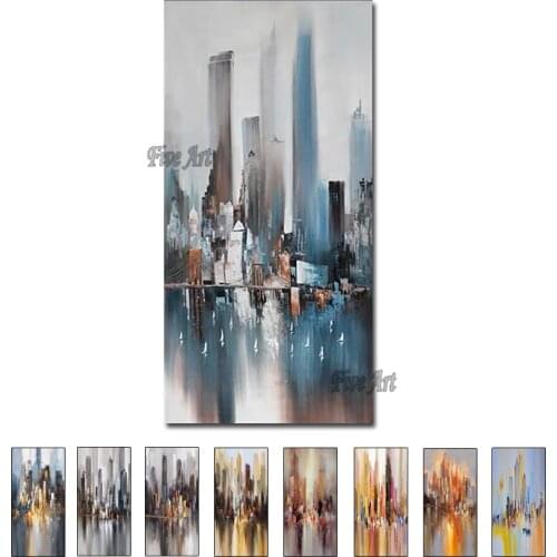 New York 100% Handmade Oil Painting Canvas Wall Art Oil Paintings Canvas Abstract Art Home Decoration Wall Pictures No Framed