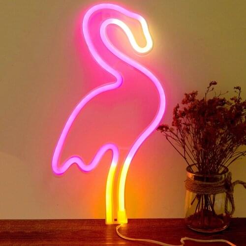Neon Battery-Powered Unicorn Flamingo Pineapple LED Light Home Kid Room Night Lamp Christmas Party Bar Pub Night Lamp Decoration