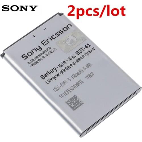 2 pcs /lot Original BST-41 Phone Battery For Sony Ericsson Xperia PLAY R800 R800i Play Z1i A8i M1i X1 X2 X2i X10 X10i 1500mA