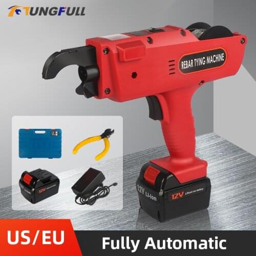 12V Rebar Tier Binding Machine Cordless Rechargeable Lithium Battery Automatic Rebar Tying Machine 3000mAh Wire tie machine