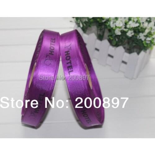 Custom logo printed polyester ribbons gift package decoration ribbons with own logo 100yards/lot