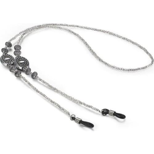 Ethnic Style Gray Beaded Glasses Strap Fashion Sunglasses Chain Accessories Spectacle Rope Lanyard