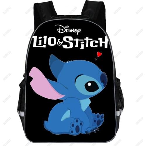 Stitch School Backpack Cartoon School Bags for Boy Girls 11-16inch Kindergarten Primary Bag Baby Mochila Infantil