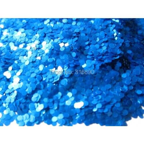 Solvent Resistant Glitter Blue Dots 1mm Glitter Circles Medium Glitter Frankening Nail Polish Supply