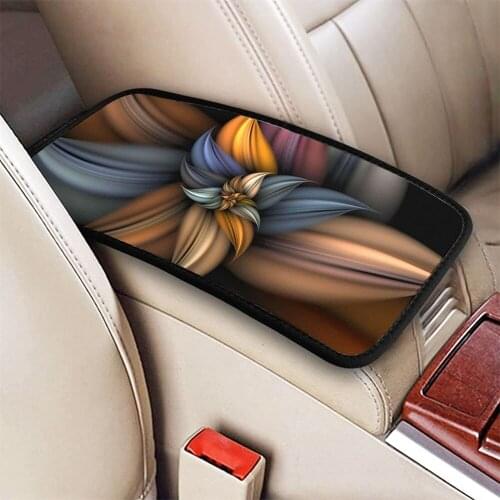 Auto Center Console Cover Pad Universal Fit Flower Dream Catcher Printed Car Armrest Cushion For Volkswagen Mercedes W203 Suzuk