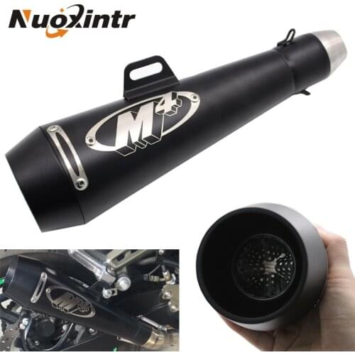 51MM Universal Motorcycle Exhaust Modify Motocross Exhaust Muffler For FZ6 CBR250 CB600 MT07 ATV Dirt Pit Bike M4