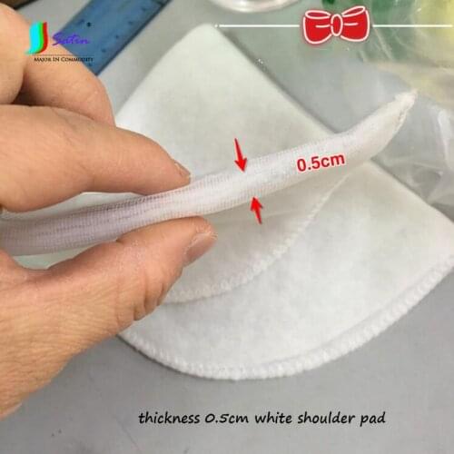 Good Quality Ultra-thin Thickness 5MM Needle-punched Cotton Women Fashion Thin Soft White Shoulder Pads S0067L