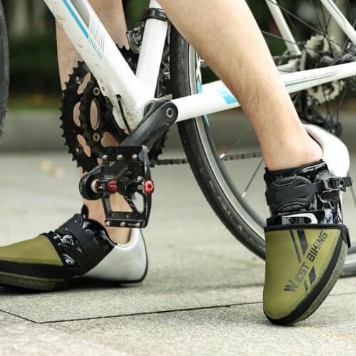 1Pair Shoe Cover Micro-elasticity Windproof Lycra Army Green Half Palm Bicycle Shoe Cover Half Palm Army Green Shoe Cover