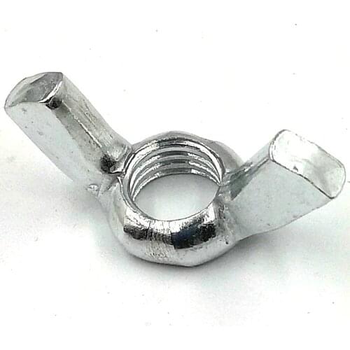 25Pcs DIN315 M4 M5 M8 White Zinc Plated Carbon Steel Hand Tighten Nut Butterfly Nuts Wing Nuts