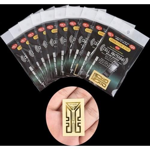 10Pcs Cellphone Phone Signal Enhancement Signal Antenna Booster Improve Signal Stickers Golden Outdoor Camping Tools 2021 Hot