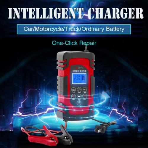 12v 24v Portable Car Battery Charger Professional Automobile Lead Acid Battery Intelligent Motor Forklift Repair Straight