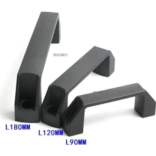 5PC/lot High Quality Black Plastic Handle Length 90mm/120mm/180mm T Slot Door For Electric Cabinet