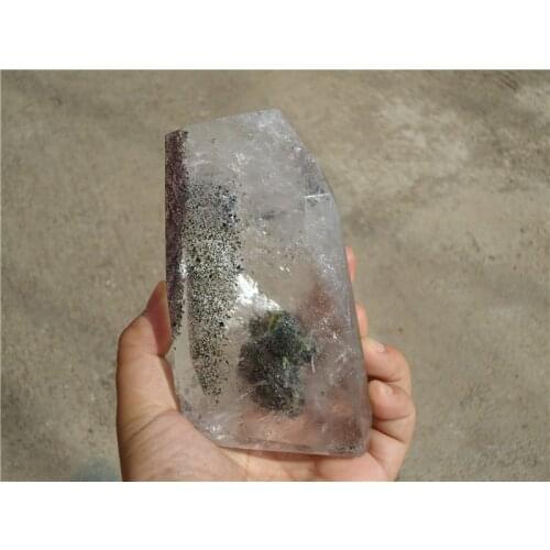 605 grams Natural Green Phantom Quartz Crystal Stones Mineral Specimen Reiki Healing LA1059