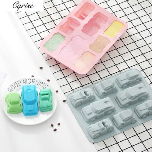 8holes Ice Cubes Car Shape Ice Cream Maker Form DIY Pops Mould Popsicle Molds Yogurt Ice Box Fridge Ice Cream Tools