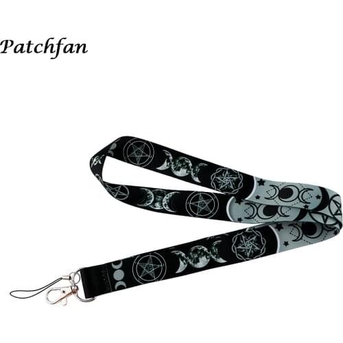 AD566 Patchfan Fashion Moon goddess Cartoon Necklack Lanyard Key Gym Strap Multifunction Mobile Phone Decoration