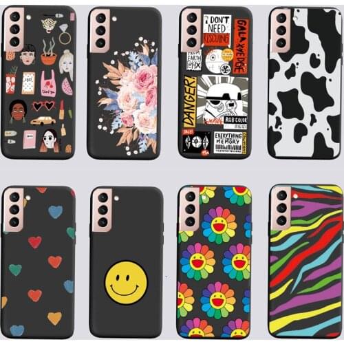 For Samsung Galaxy S21 5G Case TPU Soft Cover Silicone Galaxy S21 Phone Case SM-G991B Black Back Cases G991U Covers Bumper 6.2"