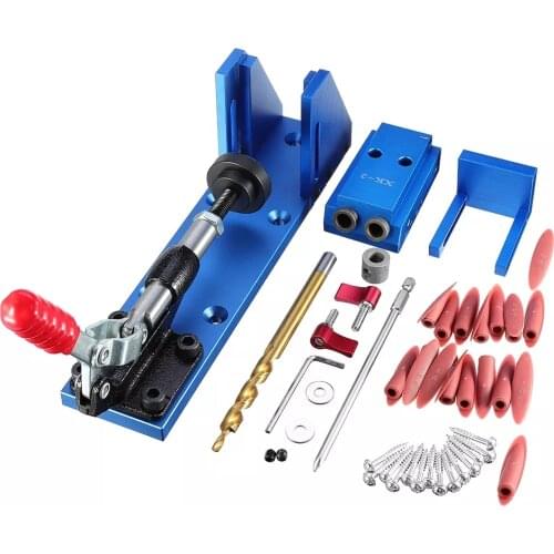 Wood Working DIY Woodworking Tools Wood Working Tool Pocket Hole Jig With Toggle Clamp And Step Drill Bit Brocas De Centrar