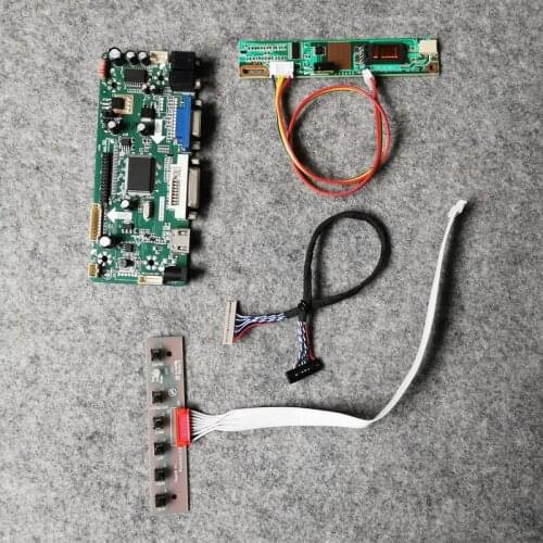 DIY kit Fit LT141X2/LTN141X7/LTN141X8 matrix 1024*768 1CCFL LCD screen drive controller board VGA+DVI M.NT68676 20-Pin LVDS