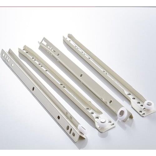 Drawer Track Slides Two Cabinet Rails Thickening Computer Table Chute Clothing Cabinets Keyboard Roller Pulley Furniture