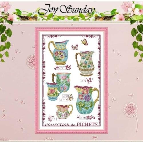 Fine Porcelain Patterns Counted Cross Stitch 11CT 14CT Cross Stitch Set Wholesale DIY Cross-stitch Kit Embroidery Needlework