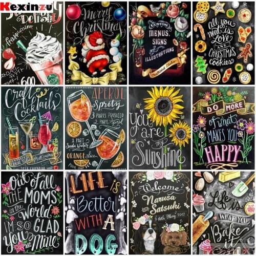 KEXINZU Full Square/Round Drill 5D DIY Diamond Painting blackboard Diamond Embroidery Animals Cross Stitch Mosaic Rhinestone Art