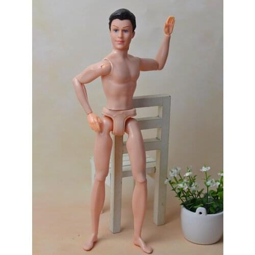 1 Pc White Skin Nude Naked Ken doll 12" Tall / with 12 joint Moveable / for Barbie Boy Bridegroom Birthday Gift Baby Toy 2015