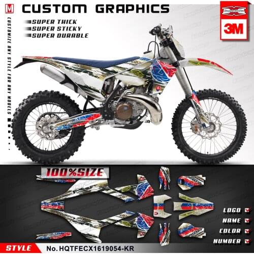 KUNGFU GRAPHICS Dirt Bike Custom Décor Kit for TE FE TX FX FS TC FC 125 150 250 300 350 450 501 2016 2017 2018 2019 Customizable