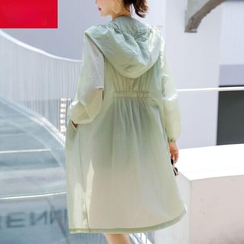 Summer Clothes 2021 New Fashion Womens Korean Plus Size Hooded Sun Protection Clothing Women Jacket UV Thin Sunscreen Coat X53