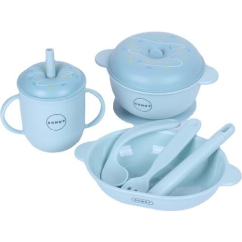 Child Fall Resistant Feeding Tableware Set Toddler Eating Training Bowl With Suction Cup Anti-tipping Baby Food Bowl