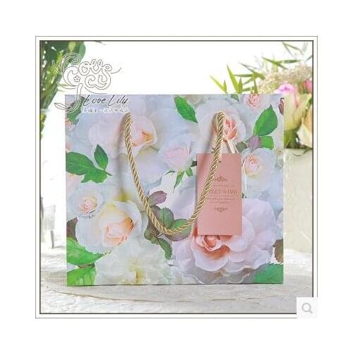 2017 New PASAYIONE Rose Pattern Handbags Gift Bag With Strings Event Party Supplies Casamento Decoration Table Centerpieces Dec