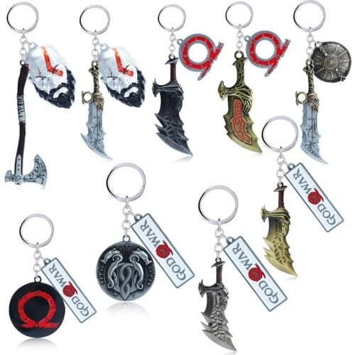 New God of War 4 Kratos Sword Keychain Pendant Keyring Jewelry Men and Women Car Key Chain Accessories