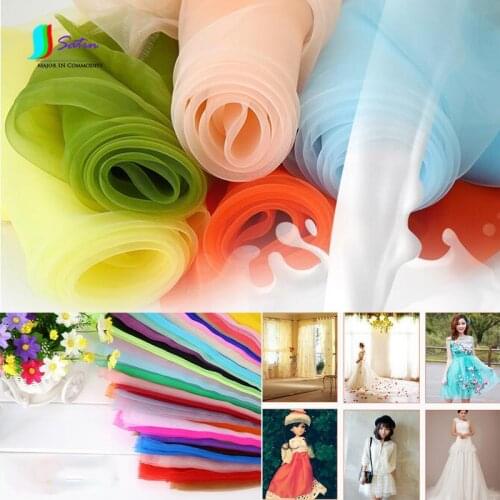 High Density Solid Color Gauze Fabric,Dress/ra-ra skirt/Tulle Skirt/pouf Skirt DIY Material Tulle Fabric S0539H 38 Colors