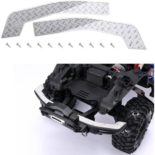 DJC TRX4 Front Bumper Diamond Plate Stainless Steel For 1/10 Traxxas TRX-4 Bronco RC Crawler Car Upgrade Spare Parts Accessories