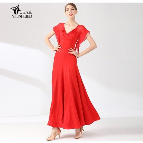 2021 New ballroom dance competition dress dance ballroom waltz dresses standard dance dress women ballroom dress S9074