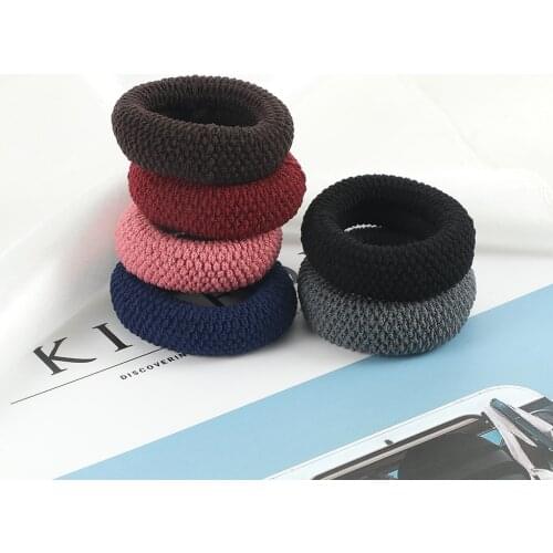 6pcs/lot New High Elastic Basic Rubber Bands Simple Solid Color Headwear Hairbands Ponytail Women Girl Hair Accessories Ties Gum
