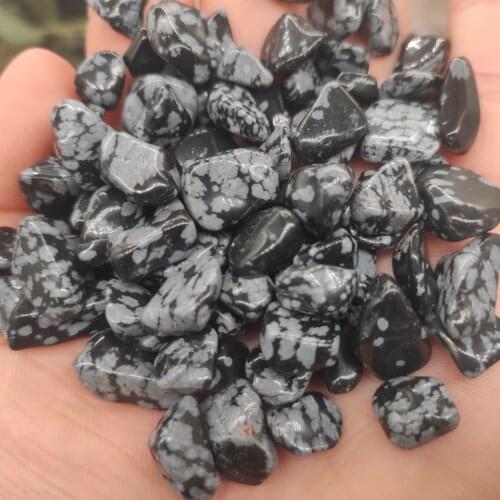 100g Snowflake Obsidian Gravel Natural Stone And Mineral Crystals Witchcraft Supplies Souvenirs Fish Tank Decoration