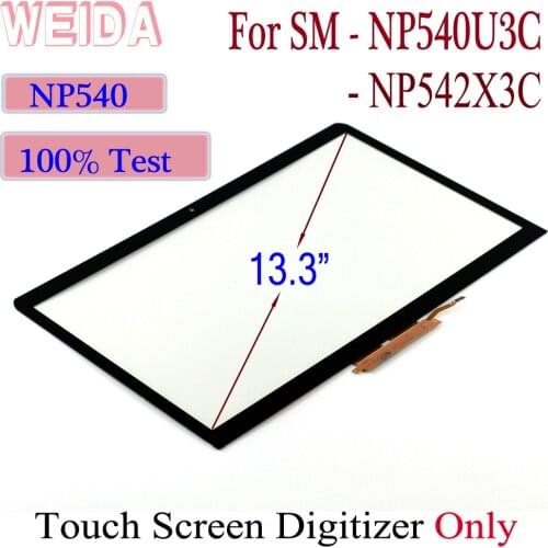 WEIDA 13.3" Screen Replacment For Samsung NP540 NP540U3C NP542X3C Series Touch Screen Glass Panel Digitizer