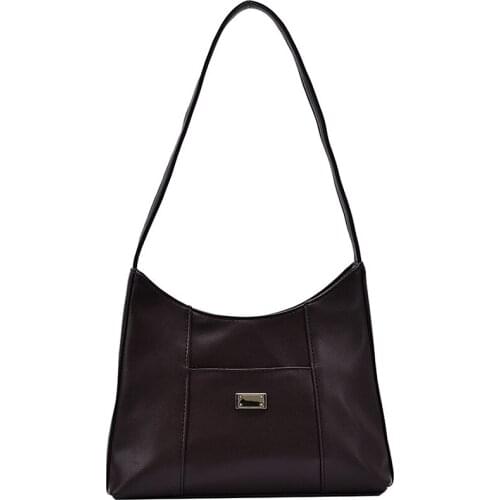 Female bag 2020 shoulder bag female simple solid color pu bag lady handbag retro shoulder messenger bag lady bag