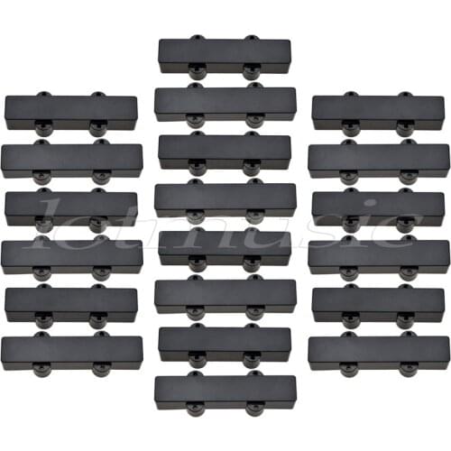 10 Pair Black Bass Pickup Covers Neck Bridge for 4 String Jazz J Bass Replacement Guitar Parts Accessories Black