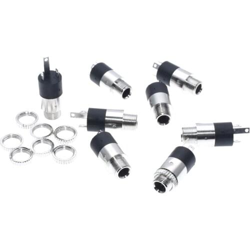 10PCS/LOT PJ392 3.5mm Stereo Female Sockect Jack with Screw 3.5 Audio Headphone Connector PJ-392