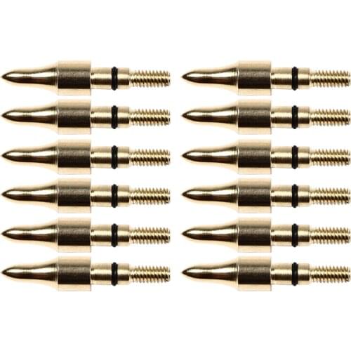 100grain Archery Arrowheads Practice Broadhead Screw In Field Points Gold for outdoor sports practice