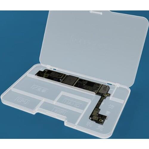 3pcs/lot Plastic Compartment Transparent Storage box for protect iPhone 6 6S 7 8 X Motherboard repair