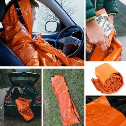 Emergency Sleeping Bag Emergency First Aid Sleeping Bag Film Tent For Outdoor Bag Camping PE with Hiking Storage Aluminum S6O1