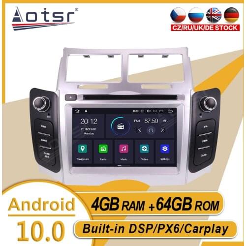 64G For Toyota Yaris 2005 2006 - 2011 Car Stereo Multimedia Player Android GPS Navigation Auto Audio Radio Carplay PX6 Head Unit